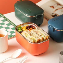 Load image into Gallery viewer, 48W 1L  304 Stainless Steel Heating Lunch Box Can Be Plugged In, US Plug, 12V Car Plug, EU Plug, UK Plug