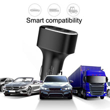 Load image into Gallery viewer, QIAKEY GT690C Dual USB + USB-C / Type-C Aluminum Alloy Three-Hole Car Charger, Black, Gray