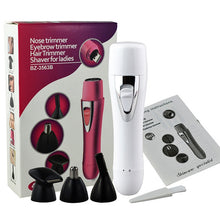Load image into Gallery viewer, BZ-3563B 4 In 1 USB Shaver Nose Hair Trimmer, Pink, Black, White
