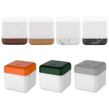 Load image into Gallery viewer, Square Flip Polyhedral Timing Night Light, Grey, Orange, Green, Dark Wood Grain, Light Wood Grain, White Marble Pattern, Black Marble Pattern