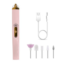 Load image into Gallery viewer, BZX5 5 In 1 USB Nail Polisher Peeling Manicure, Silver White, Rose Pink