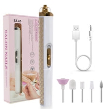 Load image into Gallery viewer, BZX5 5 In 1 USB Nail Polisher Peeling Manicure, Silver White, Rose Pink