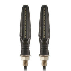 2pcs MK-109 Motorcycle Flow Steering Lamp LED Signal Light, MK-109(Black )