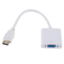 Load image into Gallery viewer, ZHQ007 HD 1080P HDMI to VGA Converter, White, Black