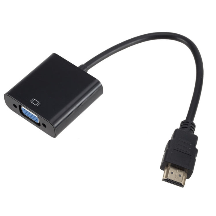 ZHQ007 HD 1080P HDMI to VGA Converter, White, Black