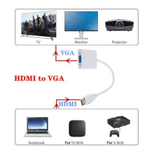 Load image into Gallery viewer, ZHQ007 HD 1080P HDMI to VGA Converter, White, Black