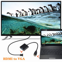 Load image into Gallery viewer, ZHQ007 HD 1080P HDMI to VGA Converter, White, Black