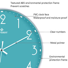 Load image into Gallery viewer, MOVEBEST 12 Inch Living Room Wall Clock Simple Home Plastic Watch, Style:, G2001 Green Surface White Frame, G2001 Black Surface Black Frame, G2001 White Surface White Frame, G2001 White Surface Black Frame, G2001-L White Surface White Frame            ...