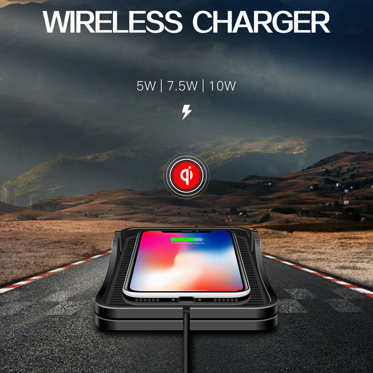 C7 Car Navigation 2 In 1 Multi-Function Non-Slip Pad USB Wireless Charger, C7 USB Interface