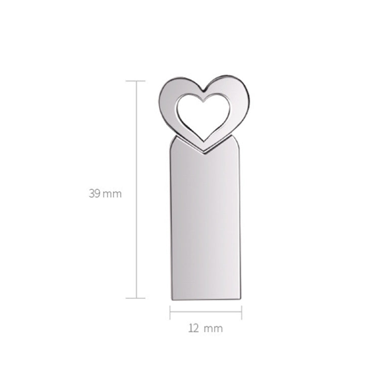 Zshqu2 Heart-Shaped USB 2.0 High Speed ??Metal USB Flash Drives, 4GB, 8GB, 16 GB, 32GB, 64GB, 128GB