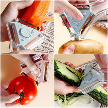 Load image into Gallery viewer, 2 PCS 3 in 1 Peeler Vegetable And Fruit Peeler, Pink, Green, Blue