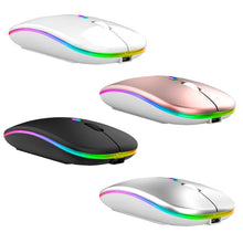 Load image into Gallery viewer, C7002 2400DPI 4 Keys Colorful Luminous Wireless Mouse, 2.4G White, 2.4G Rose Gold, 2.4G Black, 2.4G Silver Gray, Dual-modes White, Dual-modes Black, Dual-modes Silver, Dual-modes Gold