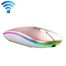 Load image into Gallery viewer, C7002 2400DPI 4 Keys Colorful Luminous Wireless Mouse, 2.4G White, 2.4G Rose Gold, 2.4G Black, 2.4G Silver Gray, Dual-modes White, Dual-modes Black, Dual-modes Silver, Dual-modes Gold