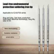Load image into Gallery viewer, OSS Team C210 Series Soldering Iron Tip Welding Head For JBC T210 / C CD-2SD / 2SHE, Straight  Head, Angle  Head, Knife Head