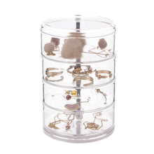 Load image into Gallery viewer, 4-Layer Rotating Transparent Jewelry Box Desktop Storage Rack