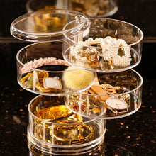 Load image into Gallery viewer, 4-Layer Rotating Transparent Jewelry Box Desktop Storage Rack