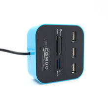 Load image into Gallery viewer, 7 In 1 COMBO USB 2.0 HUB Reader