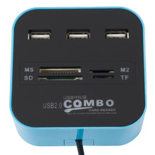 Load image into Gallery viewer, 7 In 1 COMBO USB 2.0 HUB Reader