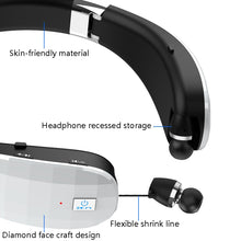 Load image into Gallery viewer, Telescopic Neck-Mounted Folding Bluetooth Earphone, Black, White