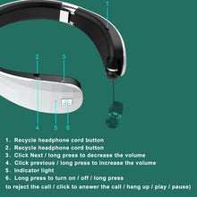 Load image into Gallery viewer, Telescopic Neck-Mounted Folding Bluetooth Earphone, Black, White