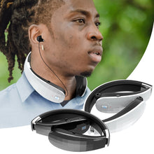 Load image into Gallery viewer, Telescopic Neck-Mounted Folding Bluetooth Earphone, Black, White