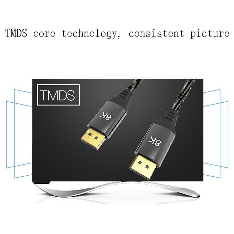 DP1.4 Version 8K DisplayPort Male to Male Computer Monitor HD Cable, 0.5m, 1m, 1.5m, 2m, 3m, 5m, 7m, 10m