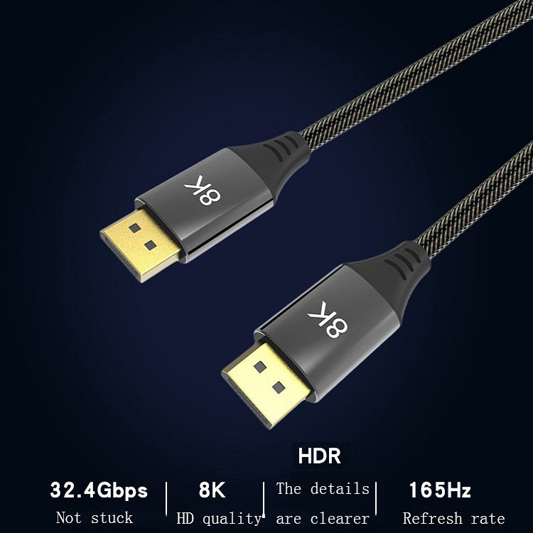 DP1.4 Version 8K DisplayPort Male to Male Computer Monitor HD Cable, 0.5m, 1m, 1.5m, 2m, 3m, 5m, 7m, 10m