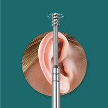 Load image into Gallery viewer, 6 In 1 Stainless Steel Spring Spiral Portable Ear Pick, Yellow Leather Case, Pink Leather Case, Black Leather Case, Yellow, Blue, Pink, Green, Purple, Black