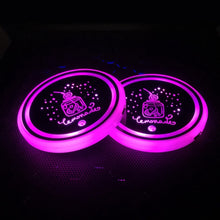 Load image into Gallery viewer, 1 Pair 68mm LED Smart Light-Emitting Coaster Light Car Cup Slot Atmosphere Light, Beverage, Brick, Cat Claws, Modern Technology, Star, Genesis, Magic Array