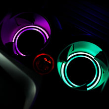 Load image into Gallery viewer, 1 Pair 68mm LED Smart Light-Emitting Coaster Light Car Cup Slot Atmosphere Light, Beverage, Brick, Cat Claws, Modern Technology, Star, Genesis, Magic Array