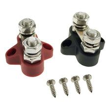 Load image into Gallery viewer, Double Terminal Block Spiral Fixed Wire Connector, M8 Black, M8 Red, M6 Black, M6 Red