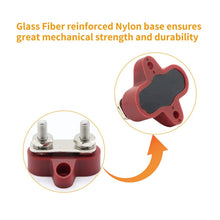 Load image into Gallery viewer, Double Terminal Block Spiral Fixed Wire Connector, M8 Black, M8 Red, M6 Black, M6 Red