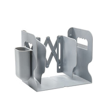Load image into Gallery viewer, Desktop Folding And Retractable Book Storage Stand, White, Grey, White + Pen Holder, Gray + Pen Holder