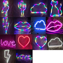 Load image into Gallery viewer, Neon LED Modeling Lamp Decoration Night Light, Power Supply:, Battery or USB, USB
