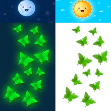 Load image into Gallery viewer, YG005 3D Stereo Butterfly Luminous Wall Sticker