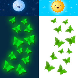 YG005 3D Stereo Butterfly Luminous Wall Sticker