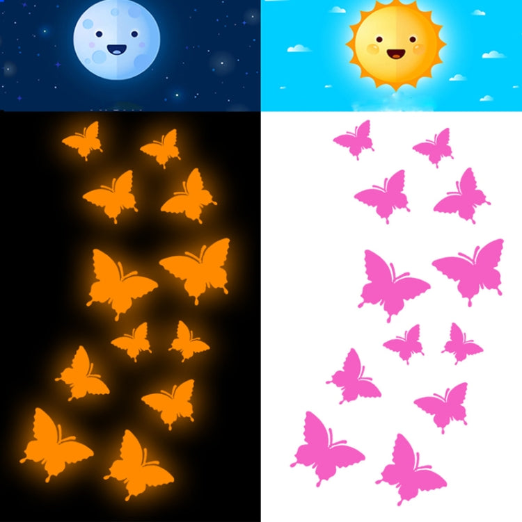 YG005 3D Stereo Butterfly Luminous Wall Sticker