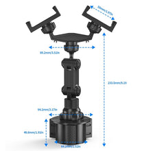 Load image into Gallery viewer, Double Chuck Rotary Multifunctional Cup Holder Mobile Phone Holder, Double Chuck Phone Holder
