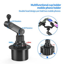 Load image into Gallery viewer, Double Chuck Rotary Multifunctional Cup Holder Mobile Phone Holder, Double Chuck Phone Holder
