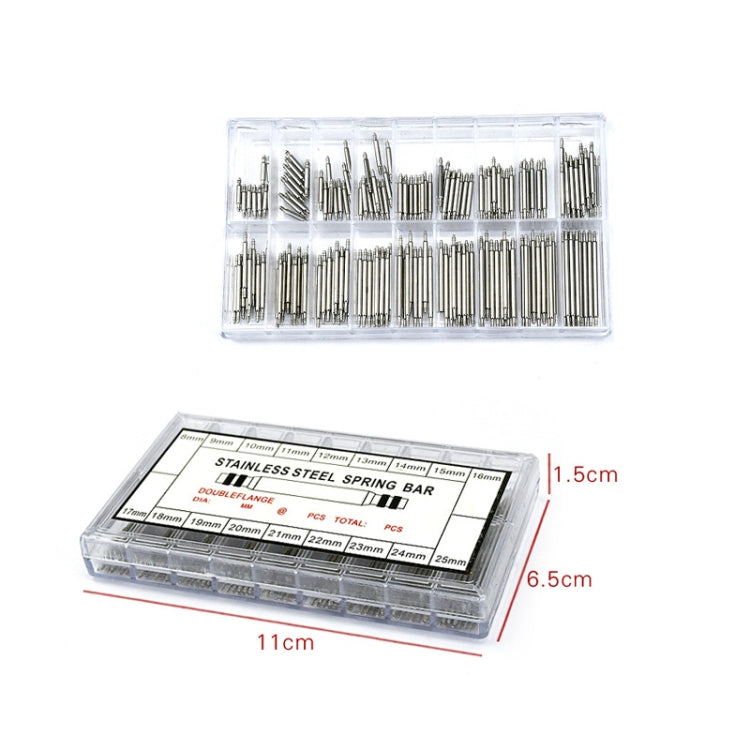270 PCS / Box C015 8-25mm Stainless Steel Seamless Box Packing Spring Bar, 180 PCS / Box C014 8-25mm, 270 PCS / Box C015 8-25mm, 360 PCS / Box C016 8-25mm