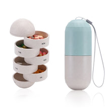Load image into Gallery viewer, Wheat Straw Pill Storage Box Sealed 7 Days Pill Box, Pill Storage Box