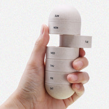 Load image into Gallery viewer, Wheat Straw Pill Storage Box Sealed 7 Days Pill Box, Pill Storage Box