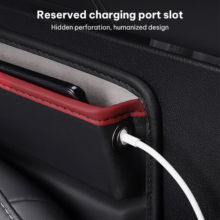 SUSISUN 049 Multifunctional Car Seat Slit Storage Box, Black, Brown, Wine Red, Beige, Black (One Pair), Brown (One Pair), Wine Red (One Pair), Beige (One Pair)