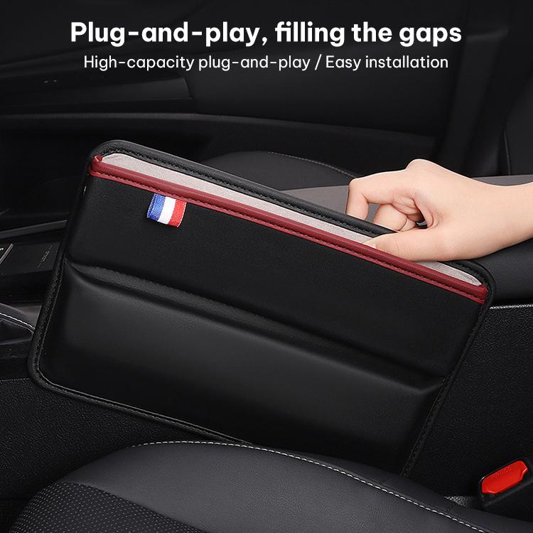 SUSISUN 049 Multifunctional Car Seat Slit Storage Box, Black, Brown, Wine Red, Beige, Black (One Pair), Brown (One Pair), Wine Red (One Pair), Beige (One Pair)