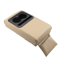 Load image into Gallery viewer, Car Armrest Box Increased Support With Rear Seat Water Cup Holder, Beige, Black, Brown