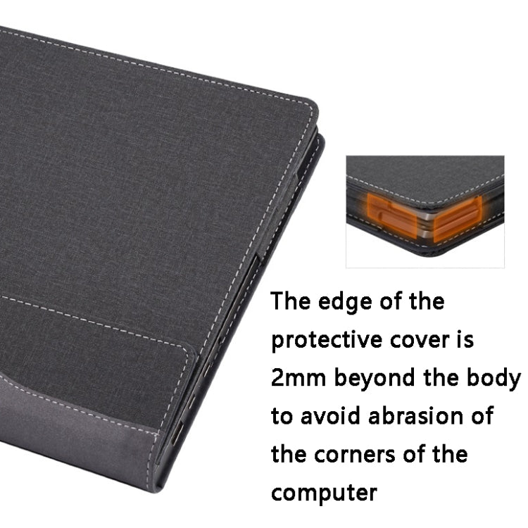 PU Leather Laptop Protective Case For HP Envy X360 15-BP / CN / DR / DS, Blue, Black, Wine Red