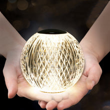 Load image into Gallery viewer, Crystal Ball Small Table Lamp USB Acrylic Night Light, MT2 80 x 80mm, MT1  110 x 110mm