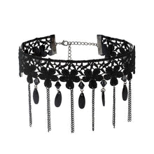 Load image into Gallery viewer, Fringe Lace Gothic Lolita Vintage Necklace,Style:, 1530, 1531, 1532 Black, 1532 Red, 1533, 1534, 1535, 1555, 1556, 1557