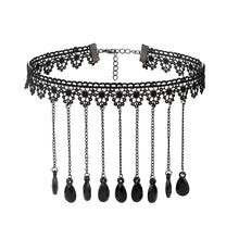 Load image into Gallery viewer, Fringe Lace Gothic Lolita Vintage Necklace,Style:, 1530, 1531, 1532 Black, 1532 Red, 1533, 1534, 1535, 1555, 1556, 1557