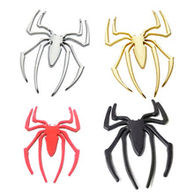 Load image into Gallery viewer, 10 PCS Metal Three-Dimensional Spider Car Sticker, Color Random Delivery, Spider